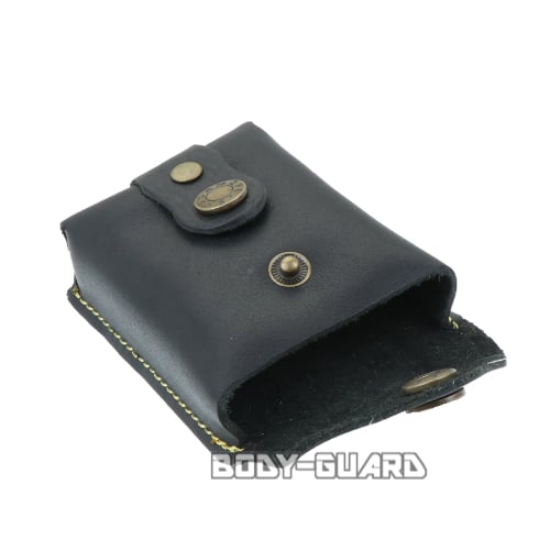 磁石付き　スリングショット玉用　合皮ケース　スクエア　ブラック