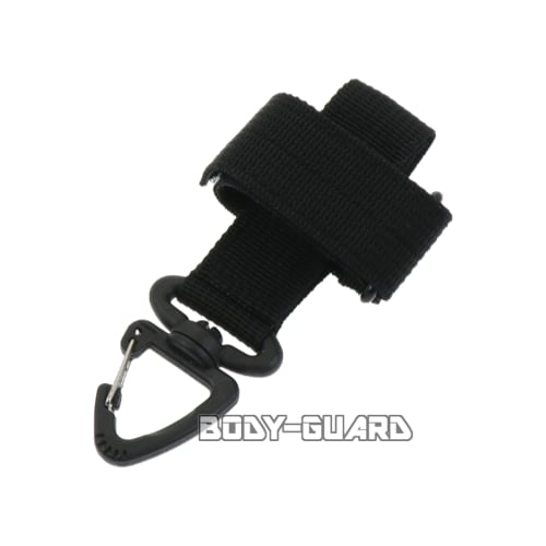 スイベル付きカラビナ　多目的ホルダータイプ　ブラック