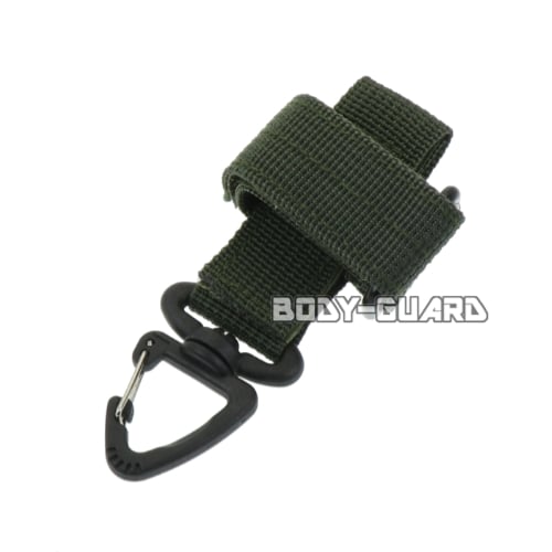 スイベル付きカラビナ　多目的ホルダータイプ　カーキ