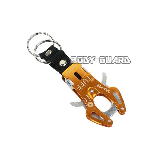 タフキーホルダー　タイプ2　小　オレンジ　キーリング2個【ゆうパケット送料無料】