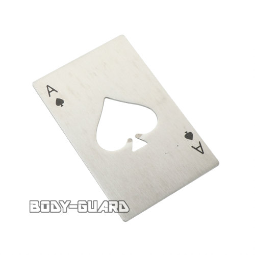 トランプ型栓抜き　シルバー【ゆうパケット送料無料】