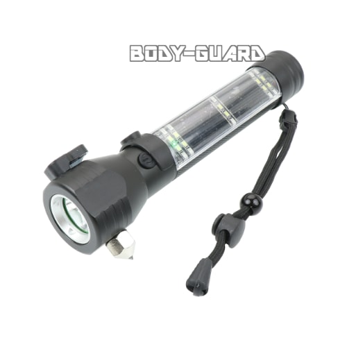 サバイバルフラッシュライトWSOソーラー　ブラック