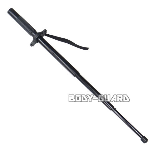 ユイル　KF-1　アルミ三段警棒　26　フラッシュライト搭載　ダブルガード　ブラック　ロックピン式