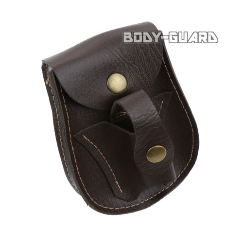 磁石付き　スリングショット玉用　合皮ケース　タイプ2　こげ茶