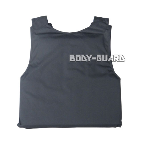 防刃ベスト ブラック 背面フラットタイプ