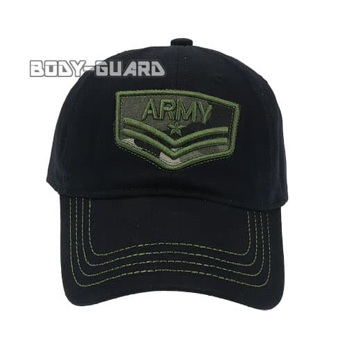 ミリタリーキャップ ARMY ブラック