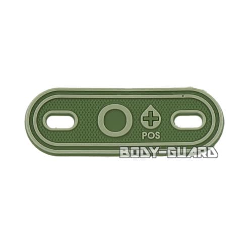 血液型マーカー　カーキ　O+【ゆうパケット送料無料】
