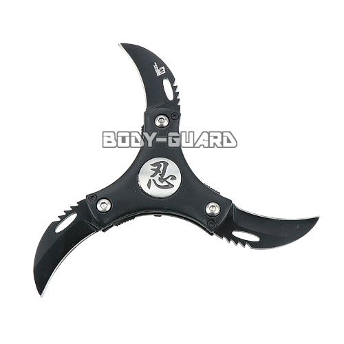 日本　手裏剣 手裏剣 ミニサイクロン ブラック