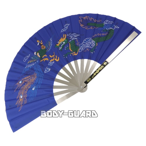 鉄扇　龍　ブルー
