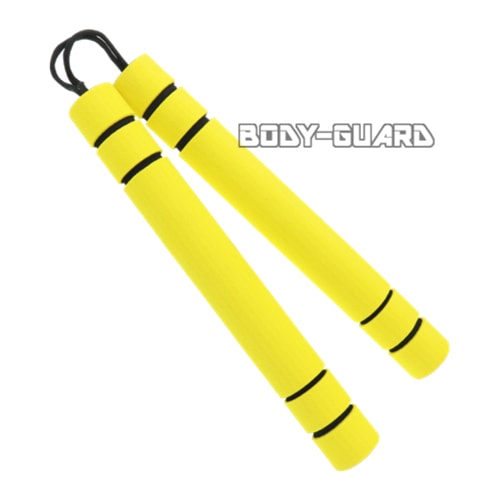 スポンジヌンチャク　4ライン　紐タイプ　イエロー