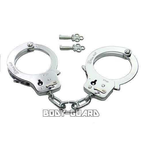 ハンドカフ(手錠)　シングルロック (シルバー)【ゆうパケット送料無料】