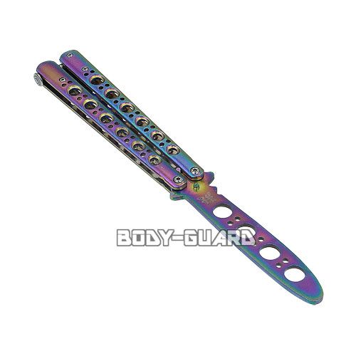 トレーニング用バタフライナイフ レインボー【ゆうパケット送料無料】