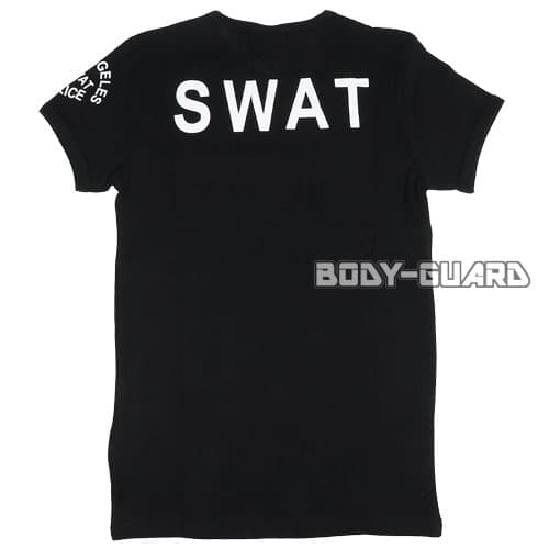 SWAT 半袖Tシャツ バックプリントあり ブラック XXXL【ゆう