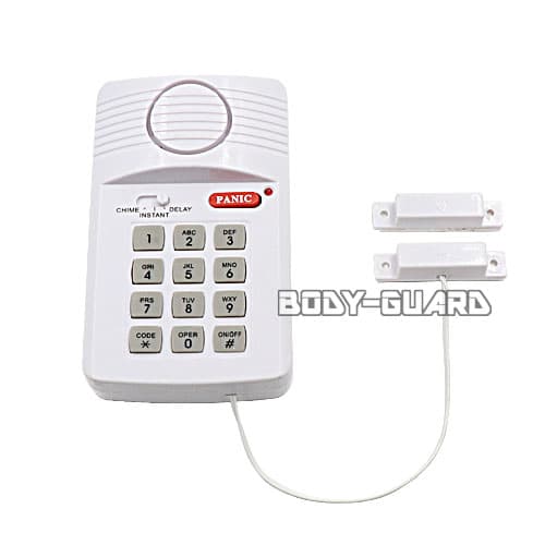 暗証番号付き開閉アラーム　PANIC　110dB　ホワイト