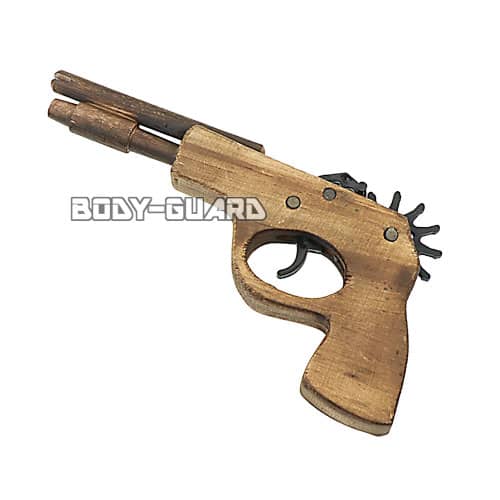 ゴム銃　ピストル型　アイボリー