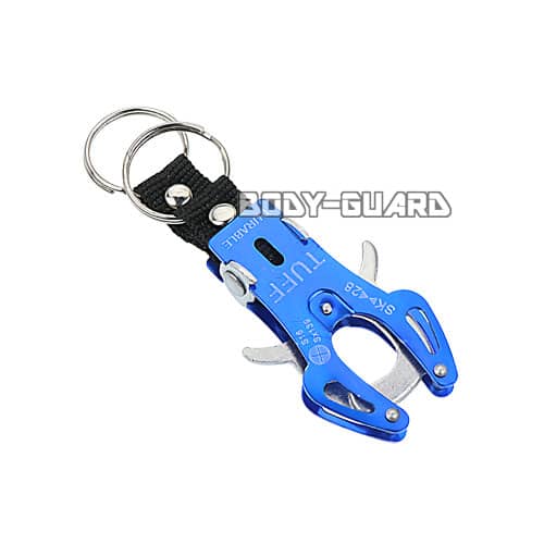 タフキーホルダー　タイプ2　大　ブルー　キーリング2個【ゆうパケット送料無料】