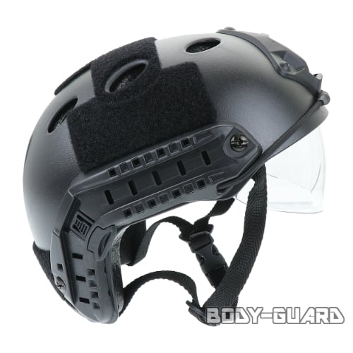 ファストヘルメット ゴーグル付き ブラック