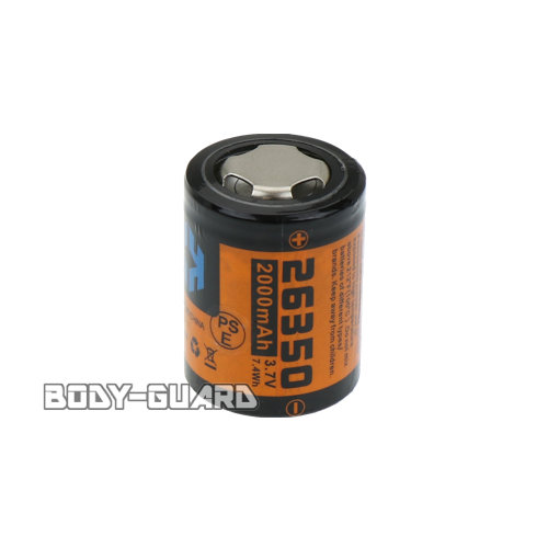 スタンガン「洸」用　リチウムイオン電池　26350