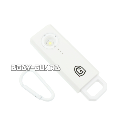 カラビナ式防犯ブザー　充電式　PA02　ホワイト