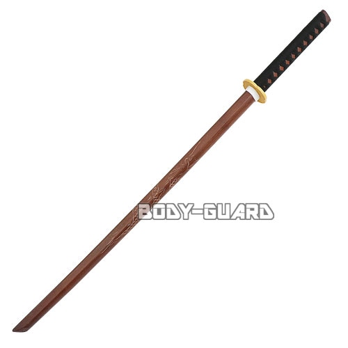 彫刻模様入り 木刀 ブラウン