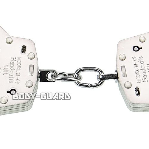 2連　銀手錠 ユイル CY-2-18 手錠 ロングチェーン45cm ダブルロック シルバー【防犯