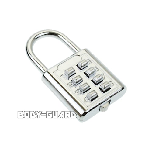 プッシュ式ロック　南京錠　CH-602　シルバー【ゆうパケット送料無料】