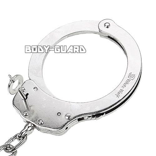 手錠、ヒンジ手錠、足錠、腰鎖（Handcuff、Legcuff） 手錠 高強度 ステンレス ヒンジ JC-806 ブラック シルバー 鍵