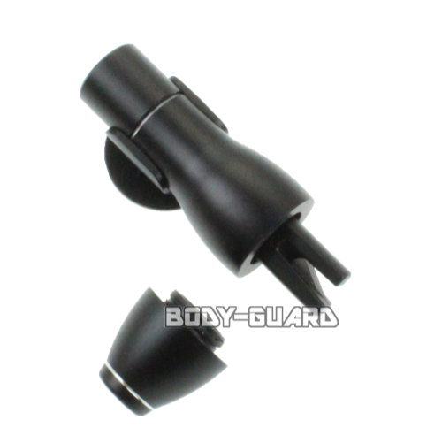 ガラス割り/シートベルトカッター付き　レスキューツール　ブラック