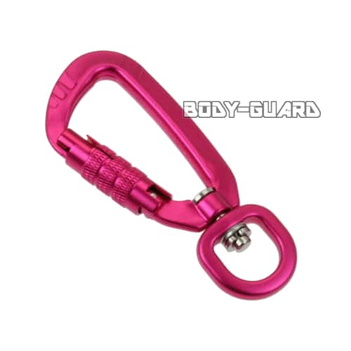 スイベル付きカラビナ ピンク【ゆうパケット送料無料】