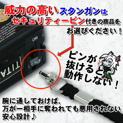 タイタン】250万ボルト フルパワー スタンガン（充電式）