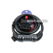 盗難防止　ワイヤーロック　ダイヤル式　5桁　ブラック