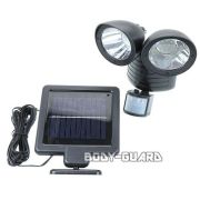 ソーラー発電式　LEDセンサーライト　2灯　150ルーメン