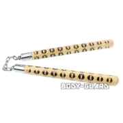 ウッドヌンチャク　バーントフラワー