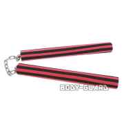 スポンジヌンチャク　ストライプ　レッド×ブラック