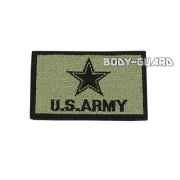 U.S. ARMY　角ワッペン　8×5　グレー【ゆうパケット送料無料】