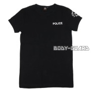 POLICE　半袖Tシャツ　タイプ3　バックプリントあり　ブラック　XXL【ゆうパケット送料無料】