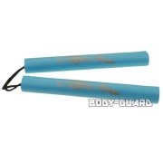 カラースポンジヌンチャク　龍柄　ライトブルー　紐タイプ