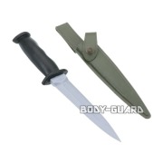 ラバー製　トレーニングナイフ　プラスチックグリップ　カーキ
