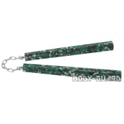 八角　スポンジヌンチャク　タイプ2　チェーン　グリーン迷彩　