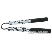 八角　スポンジヌンチャク　紐タイプ　迷彩　(黒白)