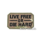 LIVE FREE OR DIE HARD　ワッペン　CP迷彩【ゆうパケット送料無料】