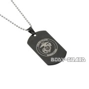 MARINE CORPS　ペンダントタグ　ブラック【ゆうパケット送料無料】