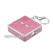 キーホルダー型スタンガン　スクエア　充電式　ピンク