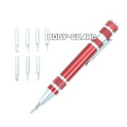 ペン型　ドライバーセット　レッド【ゆうパケット送料無料】