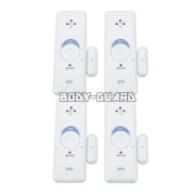 侵入対策　窓ピタッアラーム　開放検知　4個セット　ホワイト　ASA-M12-N4P