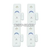 侵入対策　窓ピタッアラーム　衝撃&開放検知　4個セット　ホワイト　ASA-W13-N4P