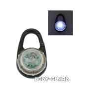 ペットにも使えるLEDライトカラビナタイプ　電池式　ホワイト