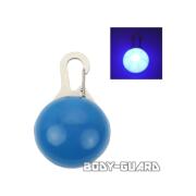 ペットにも使えるLEDライトキーホルダー　充電式　ブルー