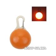 ペットにも使えるLEDライトキーホルダー　充電式　オレンジ