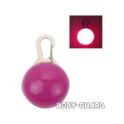 ペットにも使えるLEDライトキーホルダー　充電式　ピンク